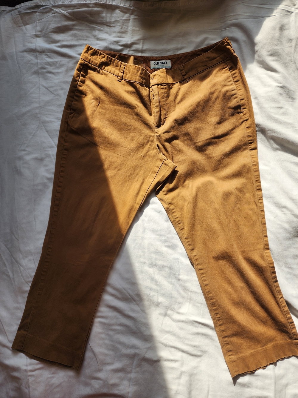 Old Navy Large Brown Cotton Capri Pants
